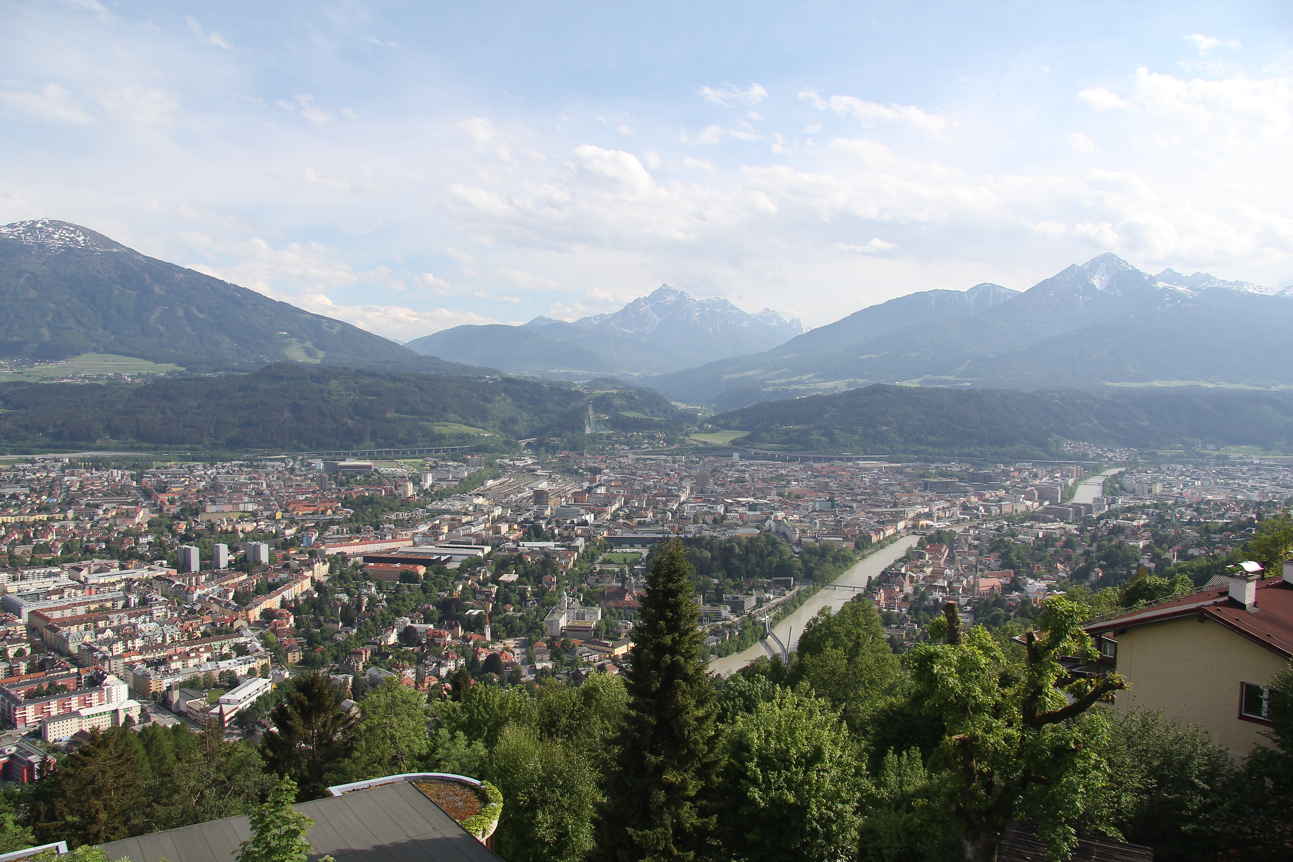 View from Alpenzoo towards Bergisel
